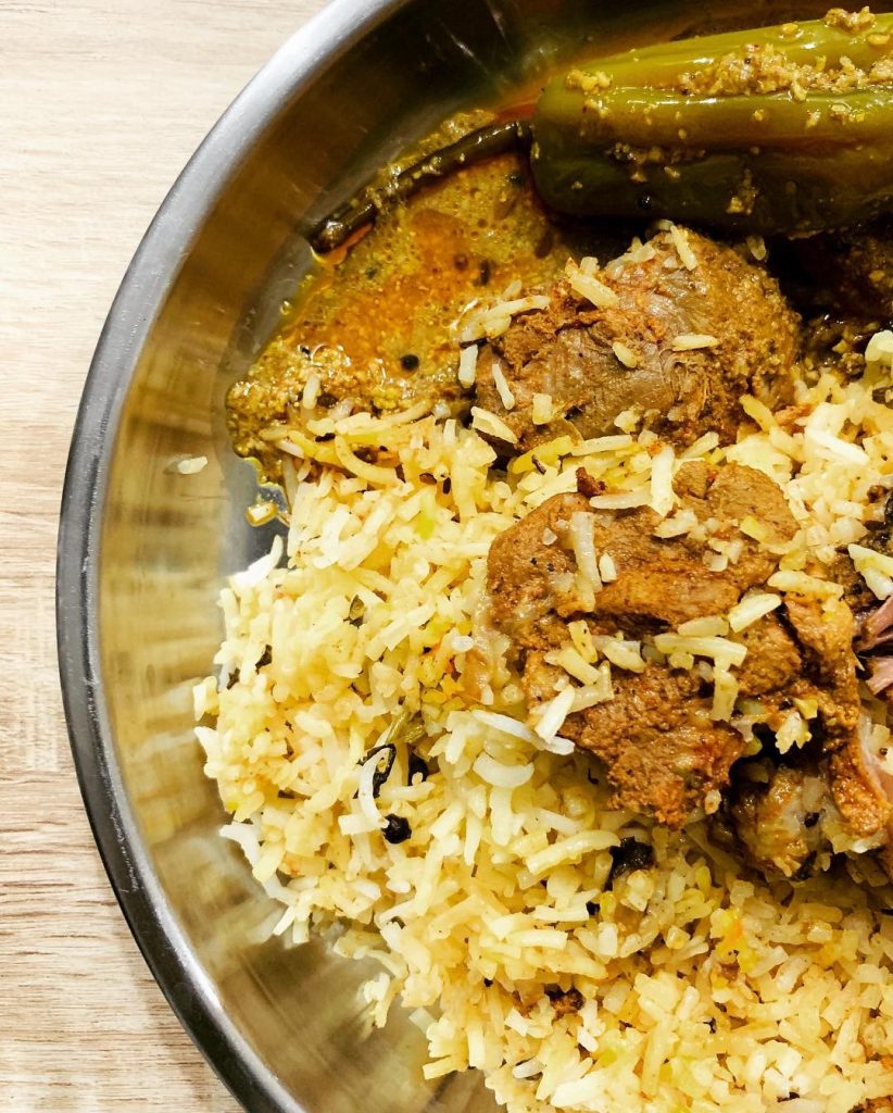 Biryani with Hyderabadi Mirchi ka Salan